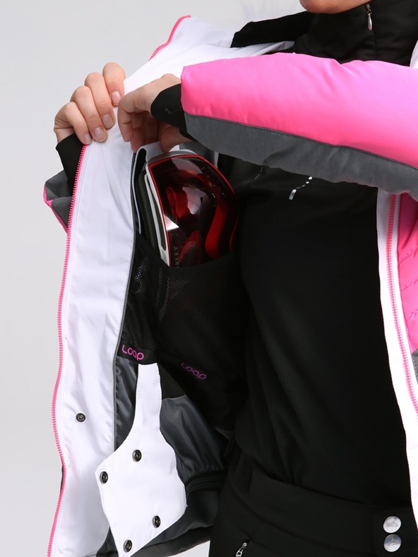 Loap Jachetă de schi pentru femei gri și roz LOAP ORINNA