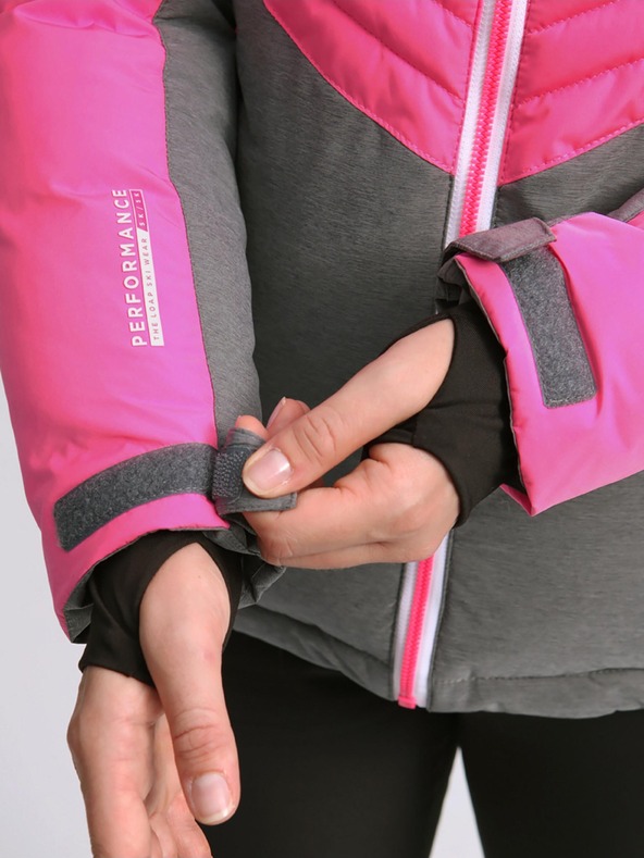 Loap Jachetă de schi pentru femei gri și roz LOAP ORINNA