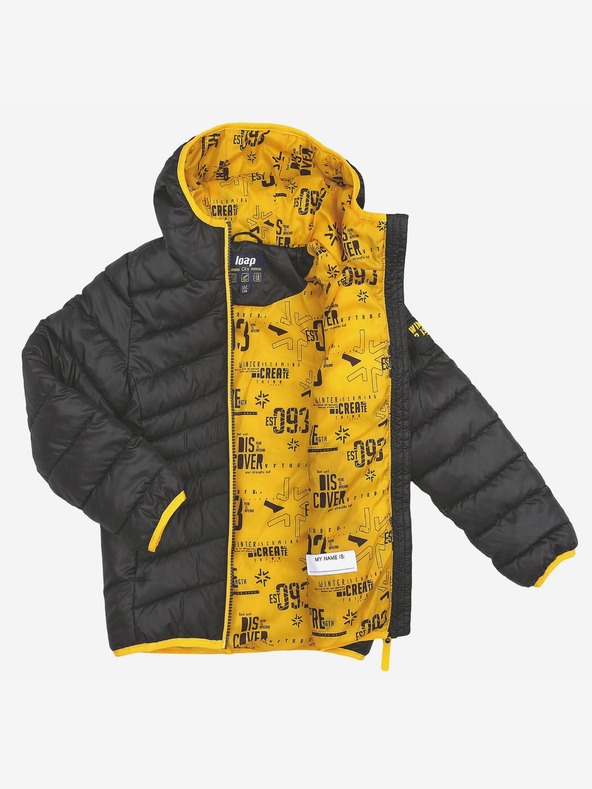 Loap Jachetă de iarnă matlasată neagră pentru băiat LOAP INTERMO