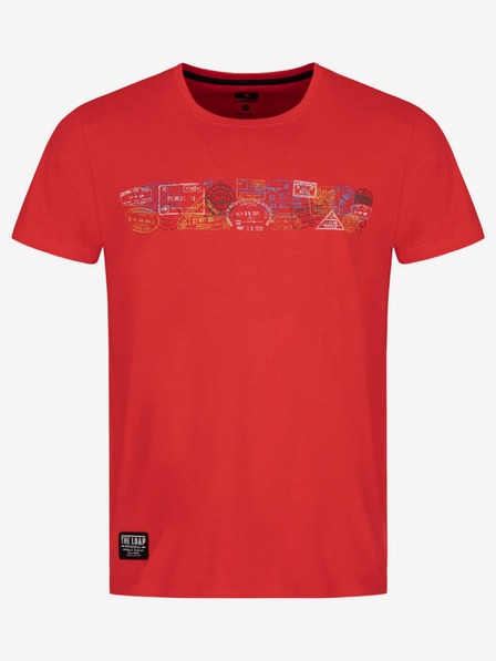 Loap Tricou roșu pentru bărbați cu imprimeu LOAP BOLTON