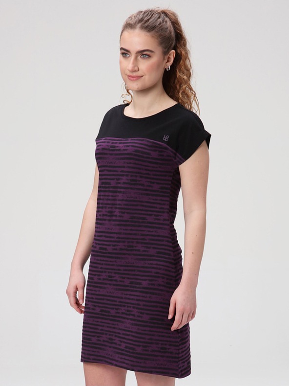 Loap Rochie LOAP Abyss neagră și mov pentru femei