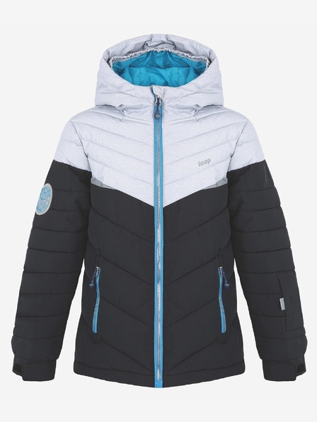 Loap Jachetă de schi albă și neagră pentru băieți LOAP Fullsac