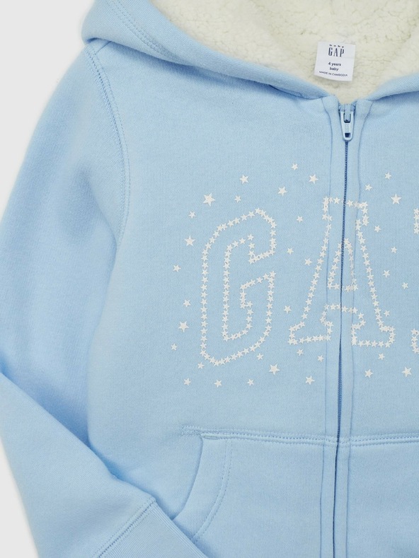 GAP Baby hanorac sherpa cu logo GAP