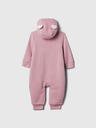 GAP Baby salopetă cu glugă din sherpa cu logo GAP