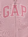 GAP Baby salopetă cu glugă din sherpa cu logo GAP