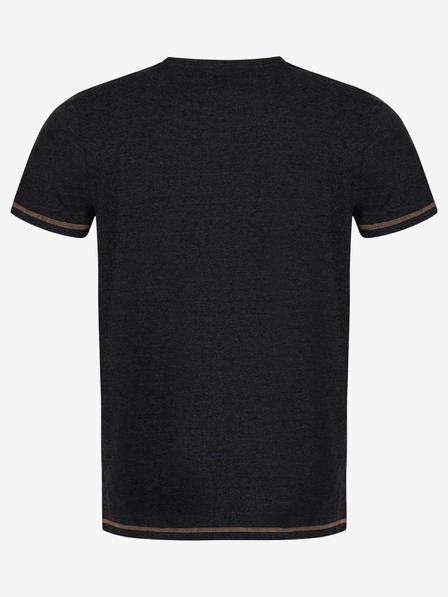 Loap Tricou negru cu model pentru bărbați LOAP Alexus