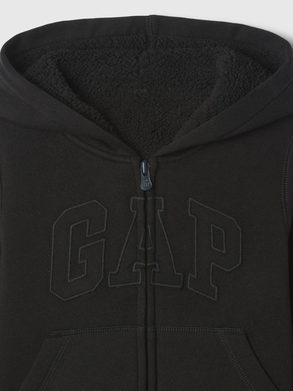 GAP Baby hanorac sherpa cu logo GAP