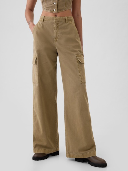 GAP Pantaloni cu buzunare Baggy Khaki Cargo GAP