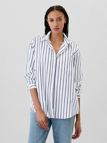 GAP Cămașă oversize cu dungi Poplin Big Shirt GAP