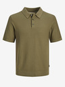 Jack & Jones Tricou polo pentru bărbați Jack & Jones Blusandri Khaki