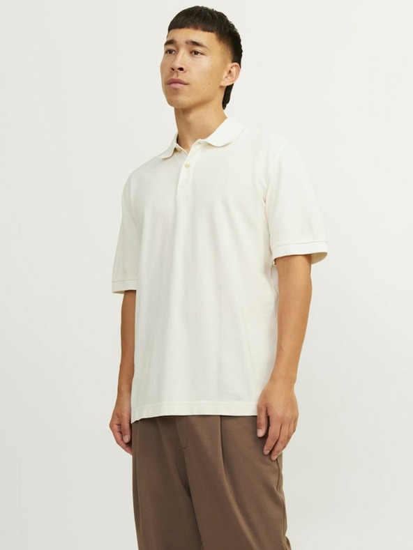Jack & Jones Tricou polo crem pentru bărbați Jack & Jones William