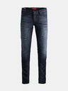 Jack & Jones Blugi slim fit albastru închis cu efect brodat Jack & Jones Glenn