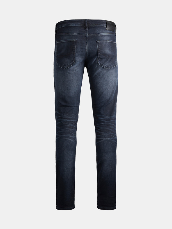 Jack & Jones Blugi slim fit albastru închis cu efect brodat Jack & Jones Glenn
