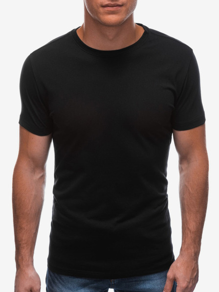 Edoti Tricou de bază negru pentru bărbați Edoti