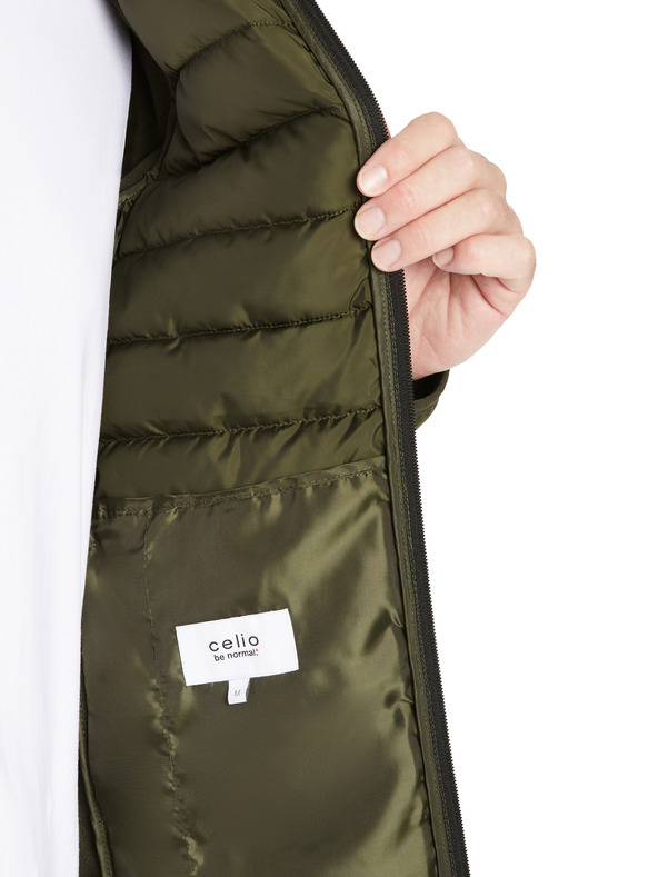 Celio Jachetă cu glugă kaki pentru bărbați Celio Jushellsl