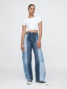 GAP Blugi High Rise Barrel Patchwork GAP