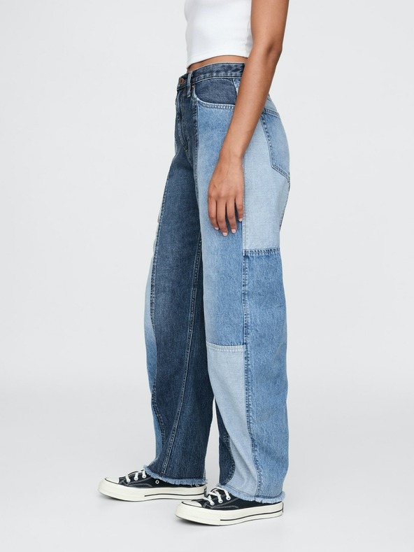 GAP Blugi High Rise Barrel Patchwork GAP