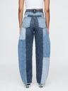 GAP Blugi High Rise Barrel Patchwork GAP