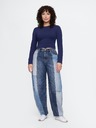 GAP Blugi High Rise Barrel Patchwork GAP