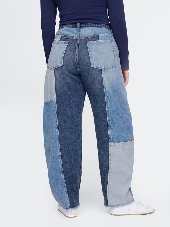 GAP Blugi High Rise Barrel Patchwork GAP