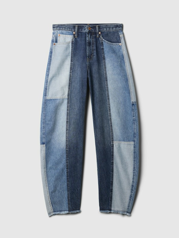 GAP Blugi High Rise Barrel Patchwork GAP