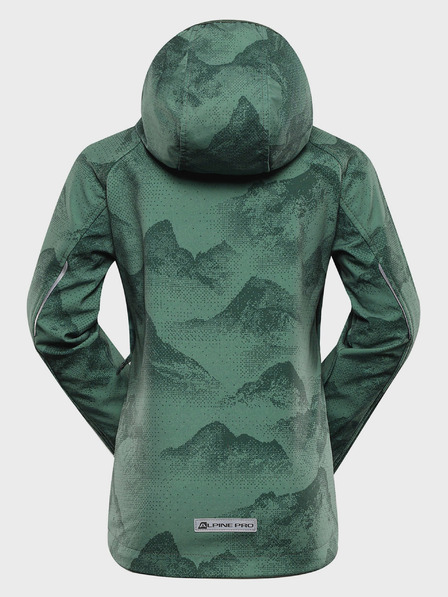 ALPINE PRO Jachetă softshell verde pentru copii cu membrană Alpine Pro Ezoro