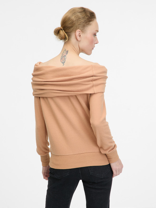 Orsay Tricou cu mânecă lungă pentru femei, maro deschis ORSAY
