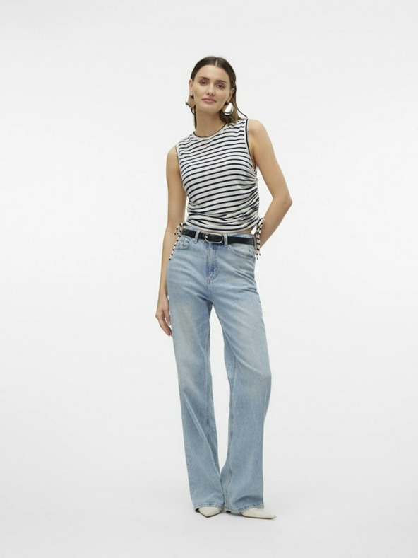 Vero Moda Top cu dungi albastre și crem Vero Moda Holly
