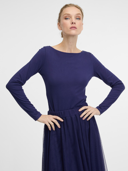 Orsay Tricou de dama albastru inchis cu maneca lunga ORSAY