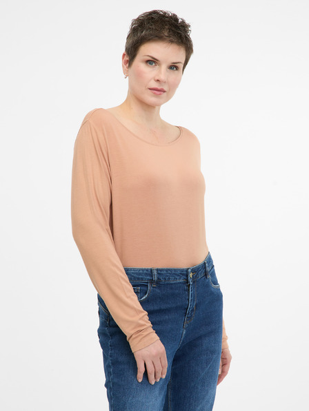 Orsay Tricou cu mânecă lungă pentru femei, maro deschis ORSAY