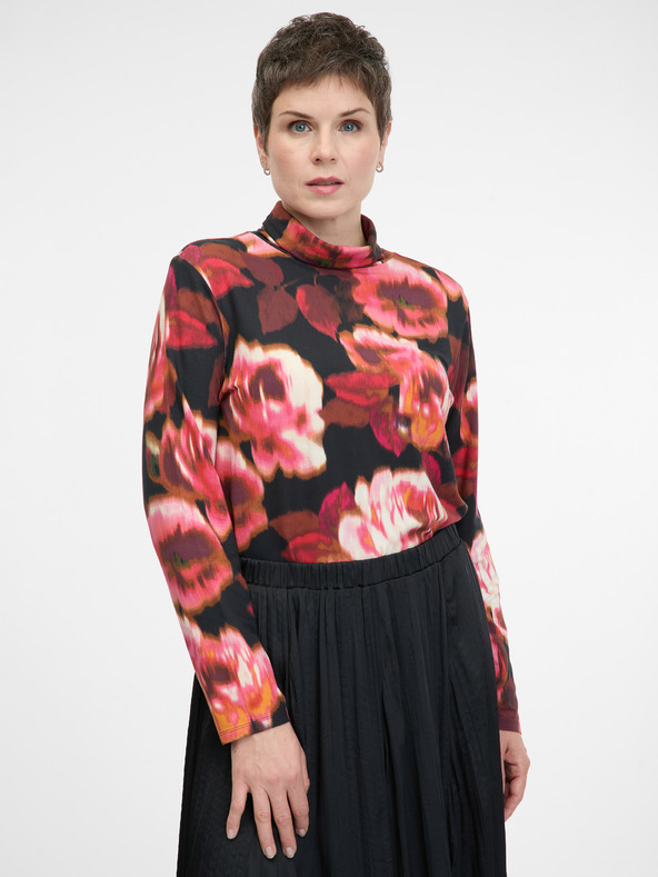 Orsay Tricou cu mânecă lungă pentru femei cu model roșu ORSAY
