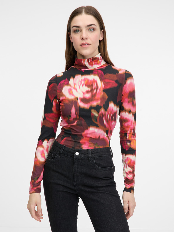 Orsay Tricou cu mânecă lungă pentru femei cu model roșu ORSAY