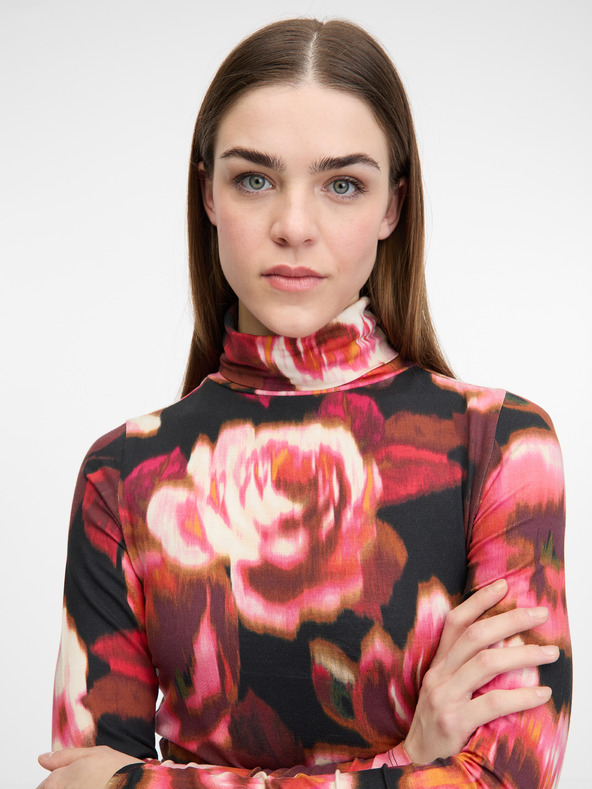 Orsay Tricou cu mânecă lungă pentru femei cu model roșu ORSAY