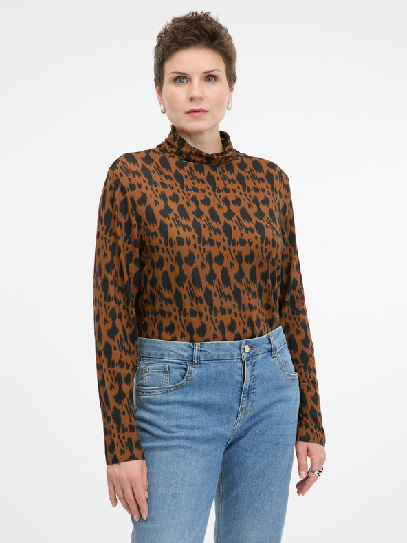 Orsay Tricou cu mânecă lungă pentru femei, maro deschis ORSAY