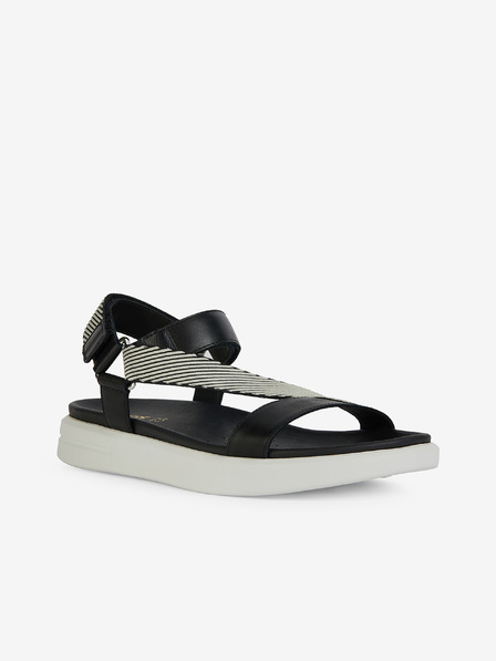 Geox Sandale negre din piele pentru femei Geox Xand