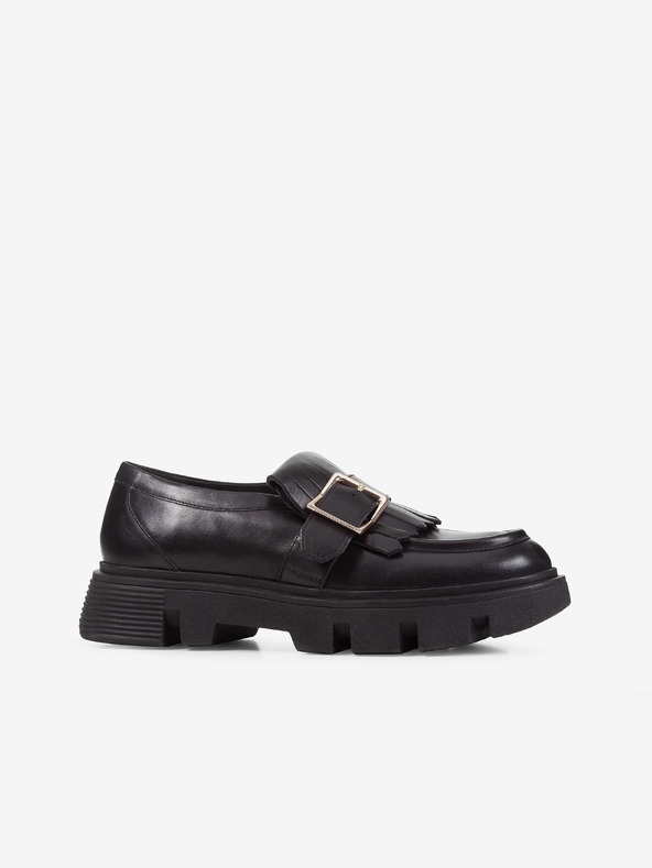 Geox Negru Loafers din piele pentru femei Geox Vilde
