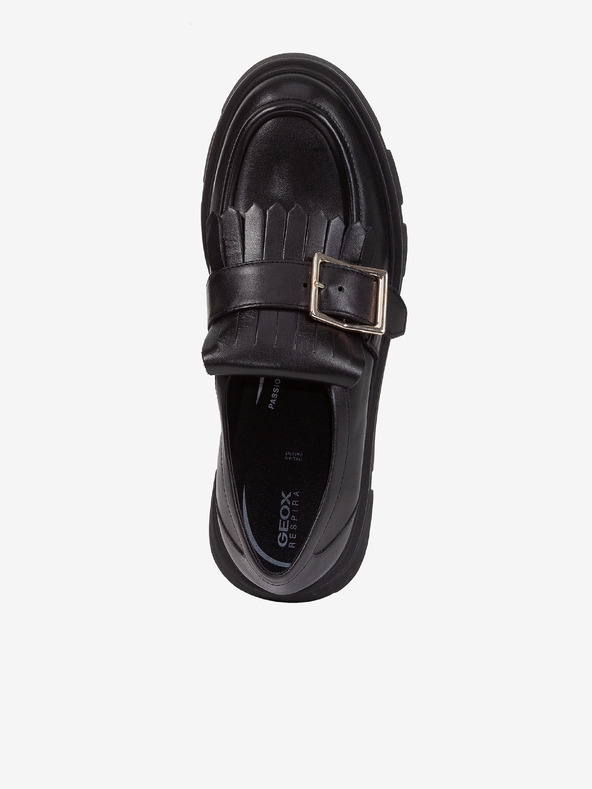 Geox Negru Loafers din piele pentru femei Geox Vilde