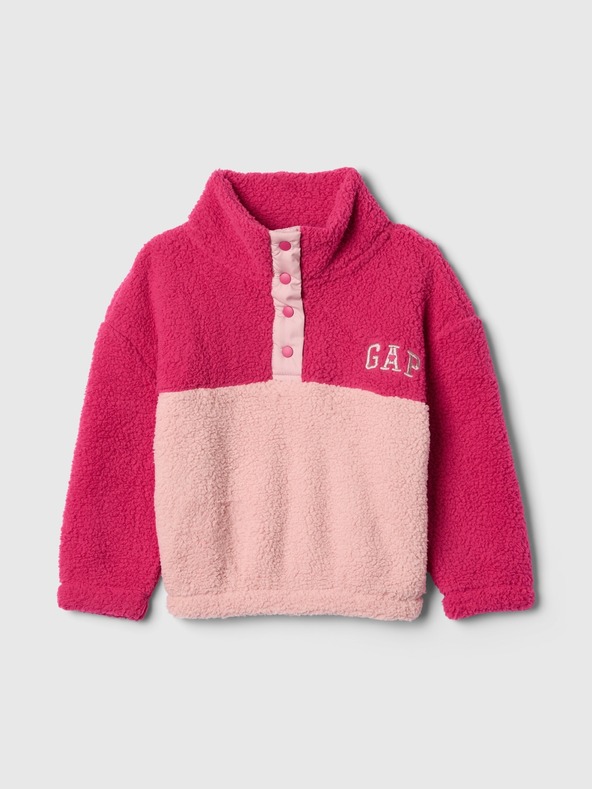 GAP Baby hanorac sherpa cu logo GAP