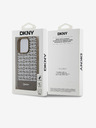 DKNY PU Leather Repeat Pattern Bottom Stripe MagSafe Back Cover pentru iPhone 15 Pro Max Brown DKNY