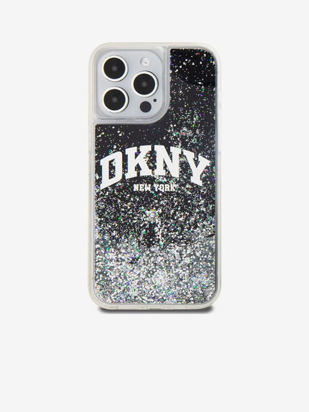 DKNY Liquid Glitter Arch Logo Back Cover pentru iPhone 13 Pro Max negru DKNY
