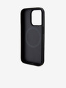 DKNY PU piele Repeat Pattern Bottom Stripe MagSafe Back Cover pentru iPhone 15 Pro Max negru DKNY
