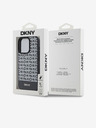DKNY PU piele Repeat Pattern Bottom Stripe MagSafe Back Cover pentru iPhone 15 Pro Max negru DKNY