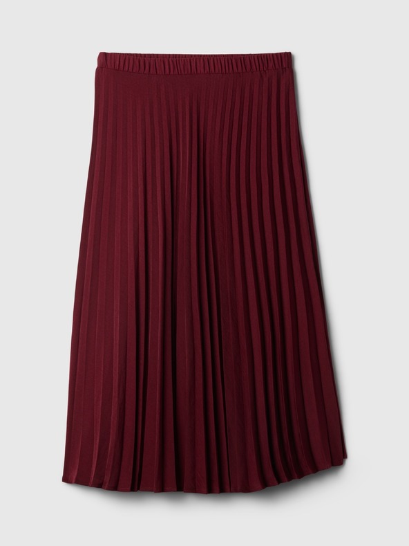 GAP Fustă midi plisată din satin GAP