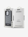 DKNY PU Leather Repeat Pattern Bottom Stripe MagSafe Back Cover pentru iPhone 14 Pro Max negru DKNY