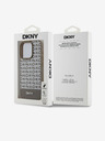 DKNY PU Leather Repeat Pattern Bottom Stripe MagSafe Back Cover pentru iPhone 14 Pro Max Brown DKNY