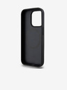DKNY PU piele Repeat Pattern Stack Logo Magsafe Back Cover pentru iPhone 14 Pro Max negru DKNY