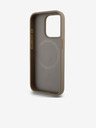 DKNY PU Leather Repeat Pattern Bottom Stripe MagSafe Back Cover pentru iPhone 14 Pro Brown DKNY