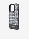 DKNY PU Leather Repeat Pattern Bottom Stripe MagSafe Back Cover pentru iPhone 14 Pro negru DKNY