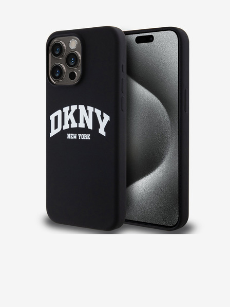DKNY Liquid Silicone Arch Logo MagSafe Back Cover pentru iPhone 12/12 Pro negru DKNY
