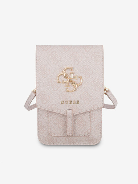 Guess Geantă pentru telefon Guess PU 4G Metal Logo roz